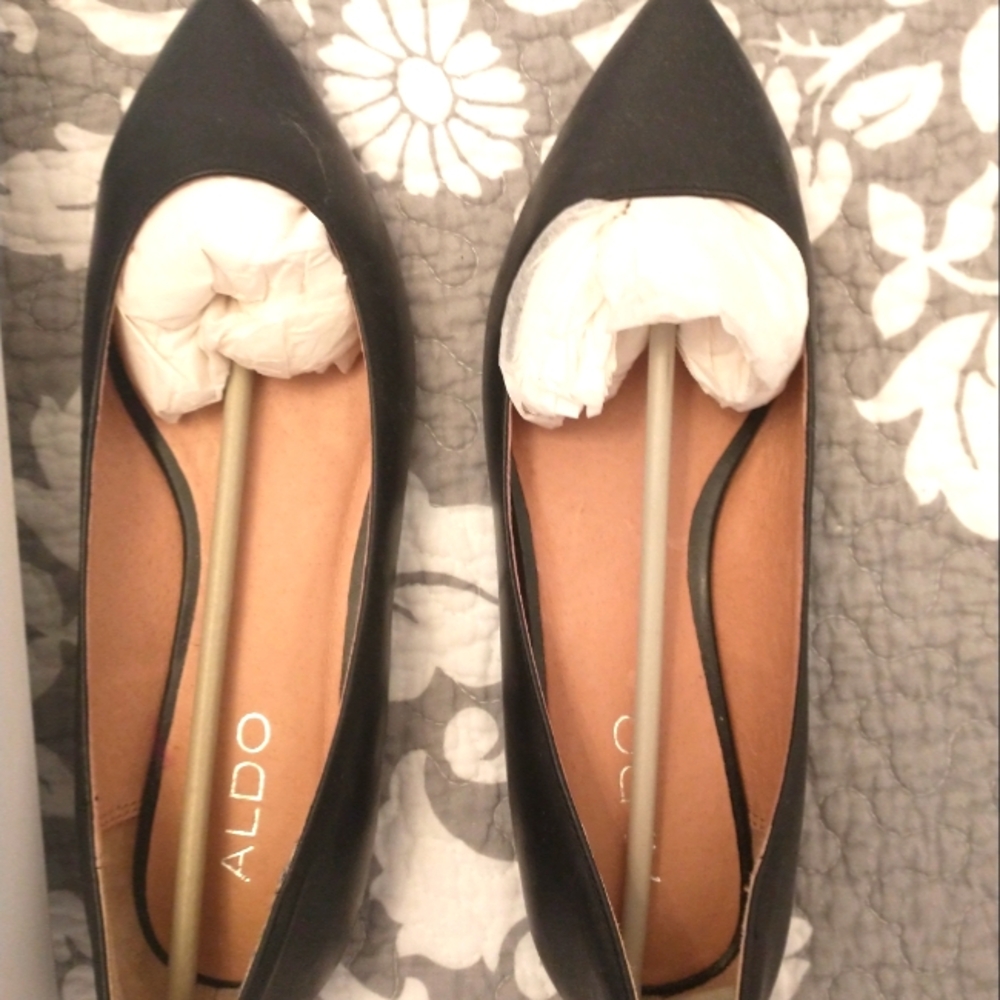 Aldo Black Leather Shoes